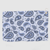 Serviette De Golf Motif Blue Paisley (Horizontal)