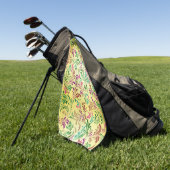 Serviette De Golf Motif Branches Design-78466 (Vert)