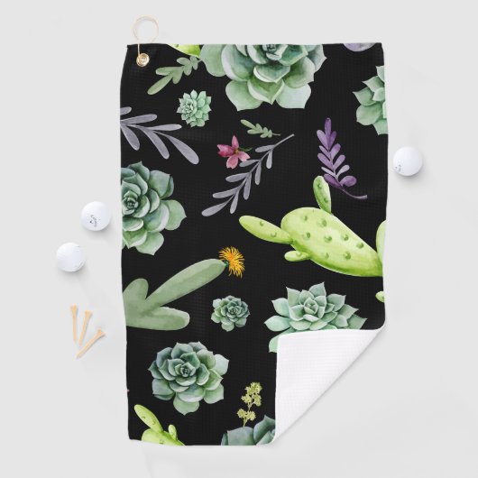 Serviette De Golf Motif Cactus 2 (En situation)