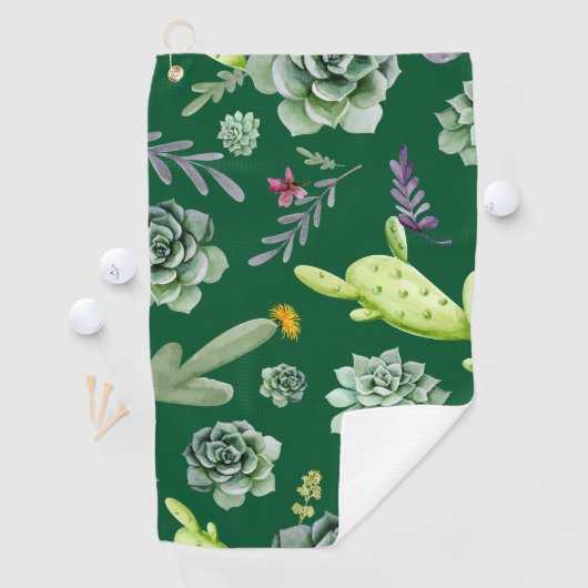 Serviette De Golf Motif Cactus 3 (En situation)