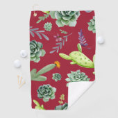 Serviette De Golf Motif Cactus 4 (En situation)