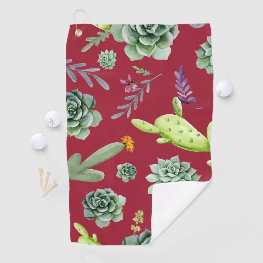 Serviette De Golf Motif Cactus 4 (En situation)
