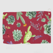 Serviette De Golf Motif Cactus 4 (Horizontal)