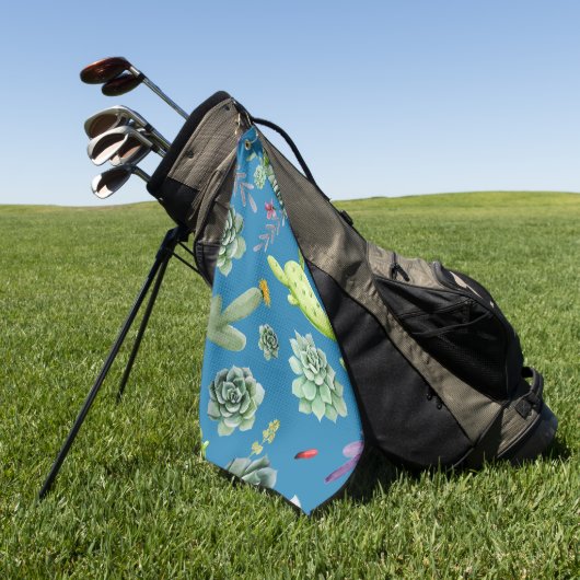 Serviette De Golf Motif Cactus 5 (Vert)