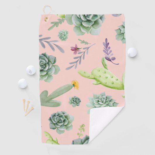 Serviette De Golf Motif Cactus 8 (En situation)