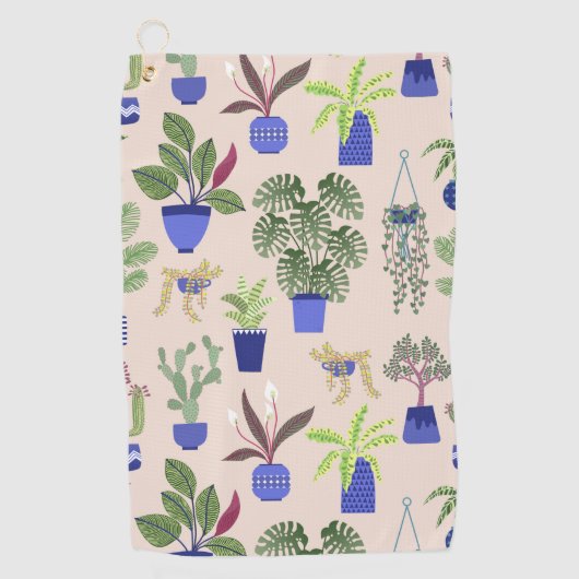 Serviette De Golf Motif Cactus rose (Devant)