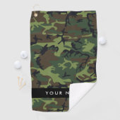 Serviette De Golf Motif Camouflage Vert, Votre nom, Personnaliser (En situation)