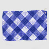 Serviette De Golf Motif carreaux bleu et blanc gras (Horizontal)