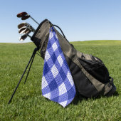 Serviette De Golf Motif carreaux bleu et blanc gras (Vert)