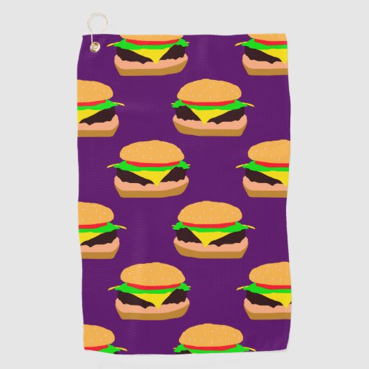 Serviette De Golf Motif Cheeseburger (Devant)