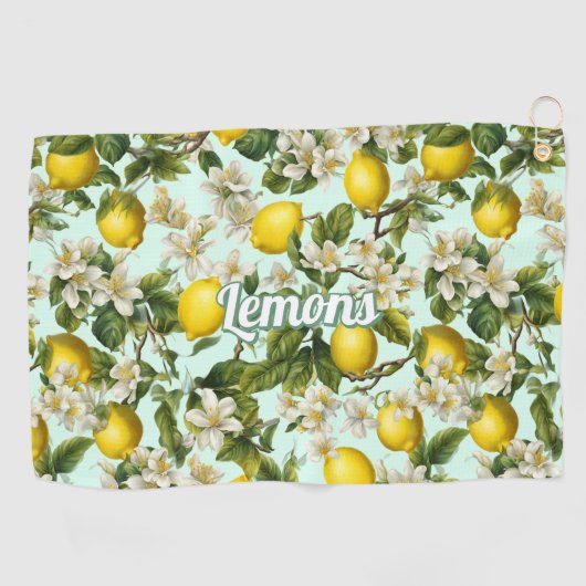 Serviette De Golf Motif Citrons (Horizontal)