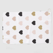Serviette De Golf Motif Cœurs 31 (Horizontal)