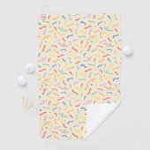 Serviette De Golf Motif Confetti aux couleurs vives (En situation)