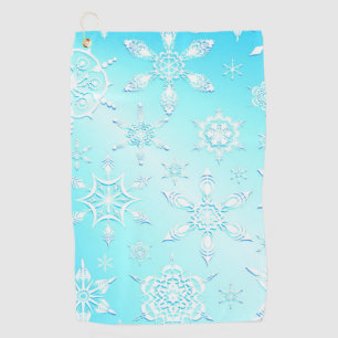 Serviette De Golf Motif Crystal Snowflakes