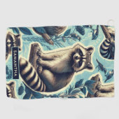 Serviette De Golf Motif Cute Racoon (Horizontal)