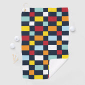 Serviette De Golf Motif damier coloré (En situation)