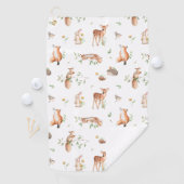 Serviette De Golf Motif d'amis animaux de bois mignon (En situation)