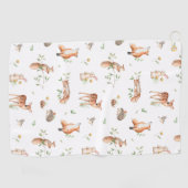 Serviette De Golf Motif d'amis animaux de bois mignon (Horizontal)