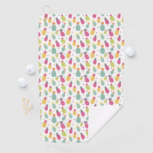Serviette De Golf Motif d'ananas à fruits tropicaux d'été (En situation)