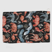 Serviette De Golf Motif d'animaux de la forêt complexe (Horizontal)