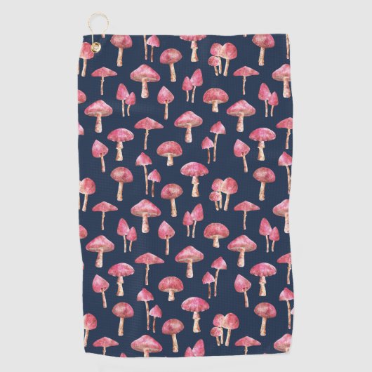 Serviette De Golf Motif d'aquarelle de champignon (Devant)