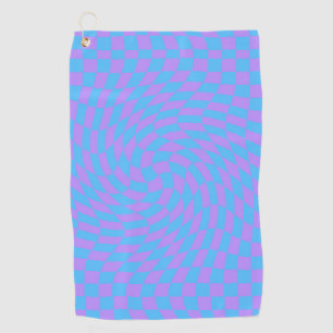 Serviette De Golf Motif d'art à dames en bleu clair et Lavender