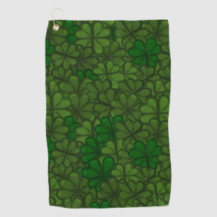 Serviette De Golf Motif d'art numérique Champ de Trèfles Saint-Patri