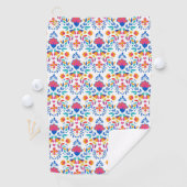 Serviette De Golf Motif d'art populaire mexicain (En situation)