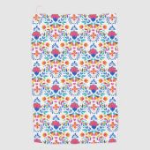 Serviette De Golf Motif d'art populaire mexicain (Devant)