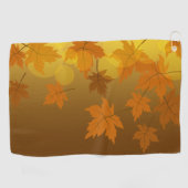 Serviette De Golf Motif d'automne avec feuilles d'érable en chute et (Horizontal)