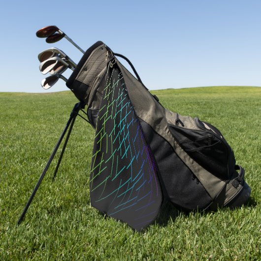 Serviette De Golf Motif de bandes Abstraites (Vert)