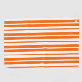 Serviette De Golf Motif de bandes verticales blanches orange (Horizontal)