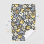Serviette De Golf Motif de basket gris (En situation)