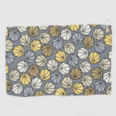 Serviette De Golf Motif de basket gris (Horizontal)