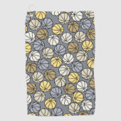 Serviette De Golf Motif de basket gris (Devant)