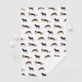 Serviette De Golf Motif de berger allemand (blanc) (En situation)