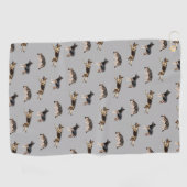 Serviette De Golf Motif de berger allemand (gris) (Horizontal)