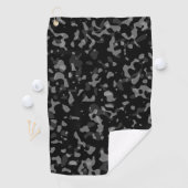 Serviette De Golf Motif de camouflage noir et gris tendance (En situation)