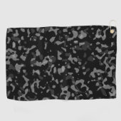 Serviette De Golf Motif de camouflage noir et gris tendance (Horizontal)