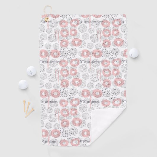 Serviette De Golf Motif de cercle de point de polka (En situation)