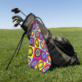 Serviette De Golf motif de cercles (Vert)