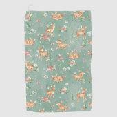 Serviette De Golf Motif de cerfs à l'aquarelle (Devant)