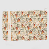 Serviette De Golf Motif de champignons boho forestier (Horizontal)