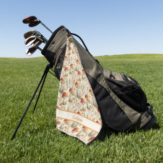 Serviette De Golf Motif de champignons boho forestier