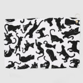 Serviette De Golf Motif de chat noir (Horizontal)