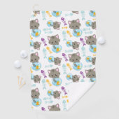 Serviette De Golf Motif De Chats, Chats Mignons, Chatons, Poisson (En situation)