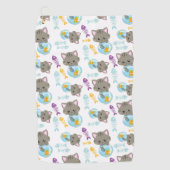 Serviette De Golf Motif De Chats, Chats Mignons, Chatons, Poisson (Devant)