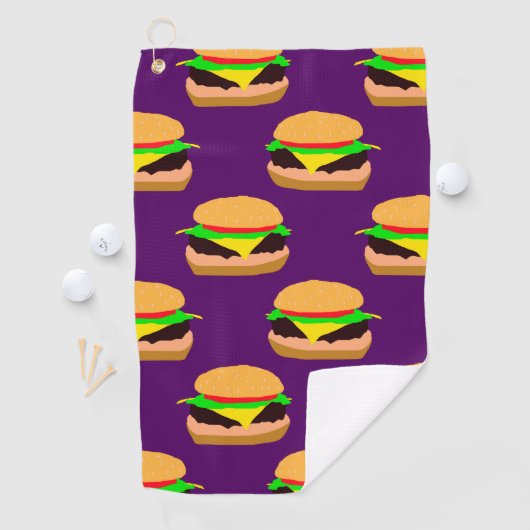 Serviette De Golf Motif de cheeseburger (En situation)