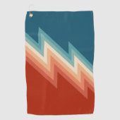 Serviette De Golf Motif de chevron de style rétro (Devant)
