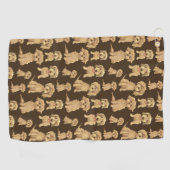 Serviette De Golf Motif de chien Brown labradoodle doré (Horizontal)